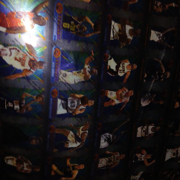 1993-94 1995 topps finest refractor? basketball uncut sheet (2) shaqs - Picture 5 of 10